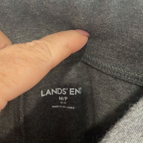 Lands’End heather gray lounge/jogger/sweat pants slim leg, starfish size MP. - Picture 3 of 7